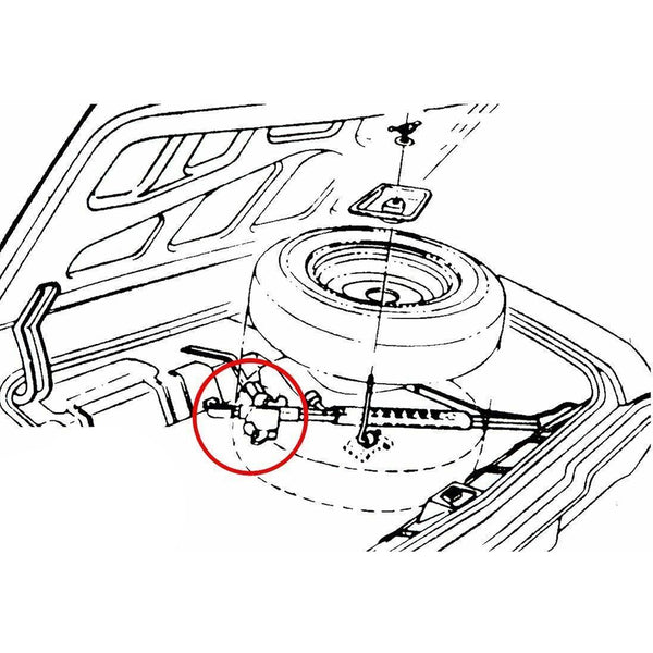 1969-72 GM A-Body Trunk Jack Rubber Bumper