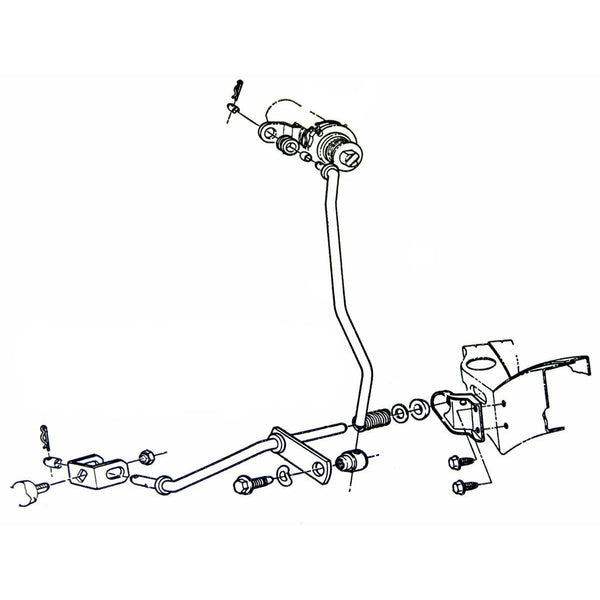 1969-72 GM A-Body Steering Column Back Drive Rod GTO Cutlass Sky Lark 1pc