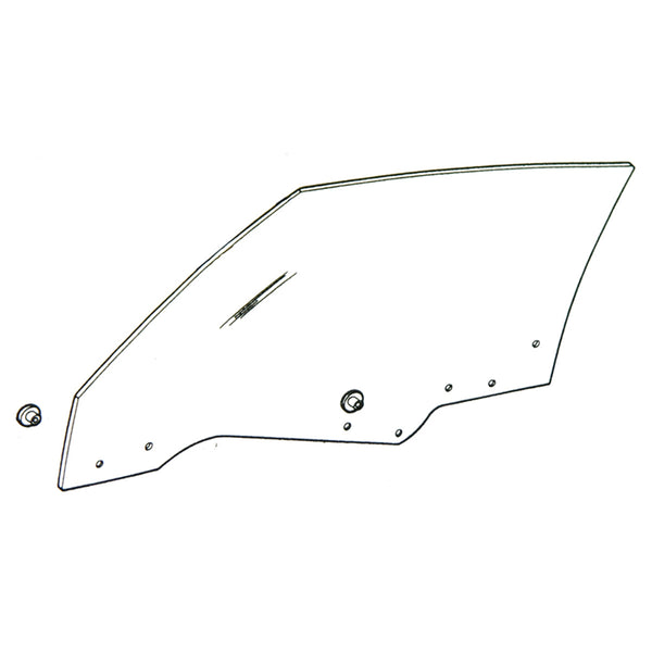 1968-72 GM Door Window Glass Plastic Ride Clips and Buttons 4pc