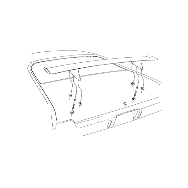 1969-72 Oldsmobile Cutlass W-35 Rear Spoiler Mounting Studs 6pc Kit