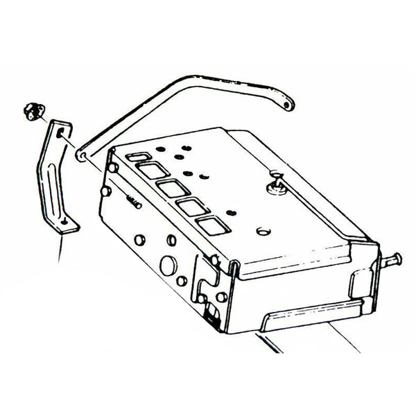 1970-72 Oldsmobile Cutlass Radio Support Bracket With Hardware 3pc