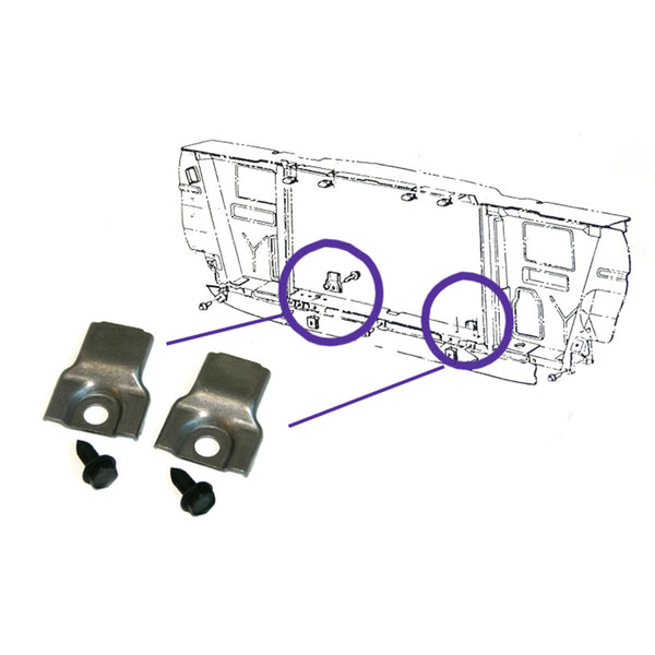 1968-79 Pontiac GTO Core Support Radiator Stop Brackets 4pc