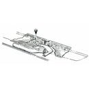 1968-69 Pontiac GTO 69 GP Wiper Motor Cowl Cover Bracket 1pc