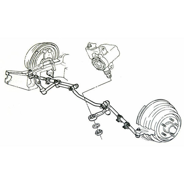 1964-79 GM Steering Gear Box Pitman Arm Nut and Washer 2pc