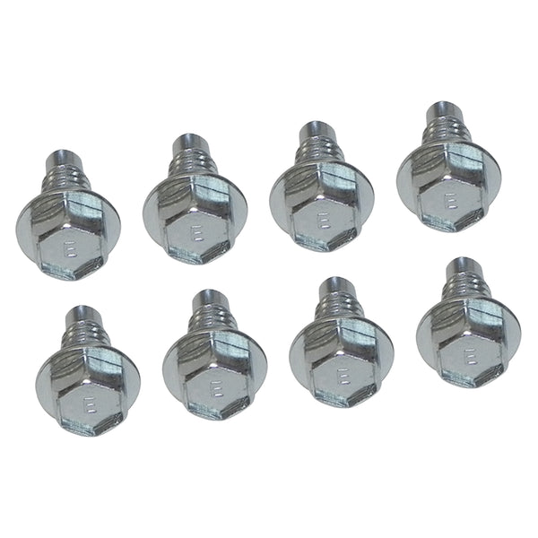 1964-77 Pontiac GTO Firebird Chrome Valve Cover Bolts 8pc Silver Zinc 9/16" Long