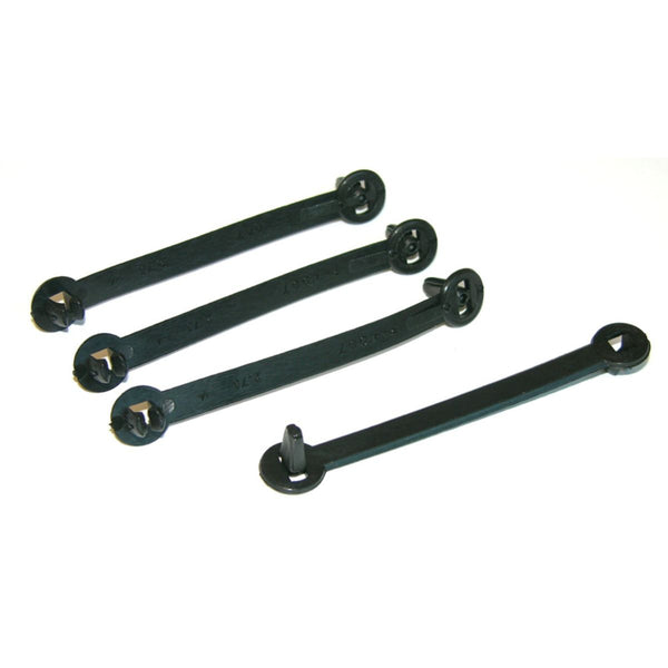 1964-67 and 70-72 GTO P-4007 Black Wire Inner Fender Strap 2.75" 4pc