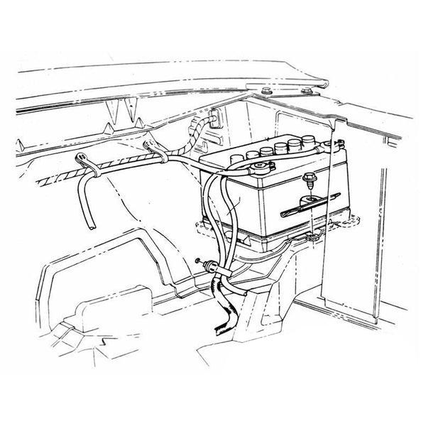 1968-69 GTO P-4007 Black Wire Inner Fender Strap 3.75" 4pc