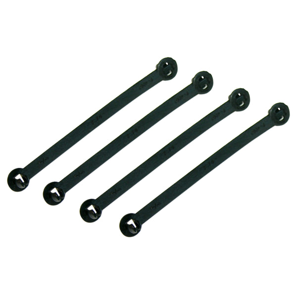 1968-69 GTO P-4007 Black Wire Inner Fender Strap 3.75" 4pc