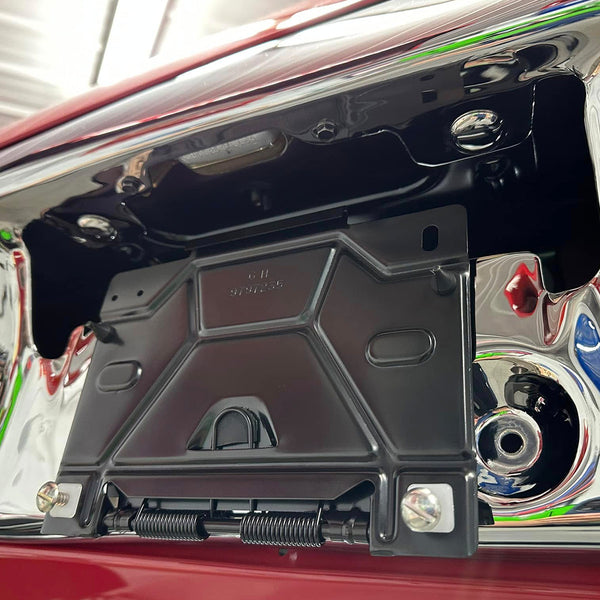 1969-72 GTO Rear Bumper Gas Door License Plate Frame 1pc No HWD