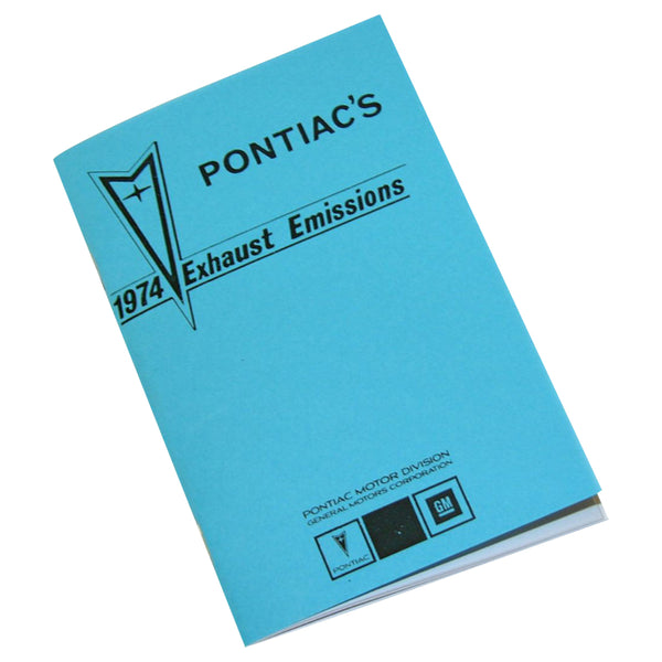 1974 Pontiac, GTO, Lemans, Firebird, Trans AM, SO, Emissions Booklet