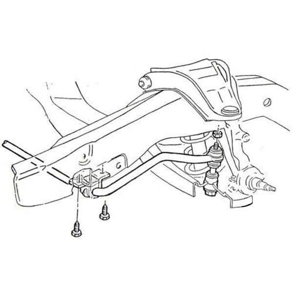 1964-77 GM Front Sway Bar Collars 2pc Phosphate