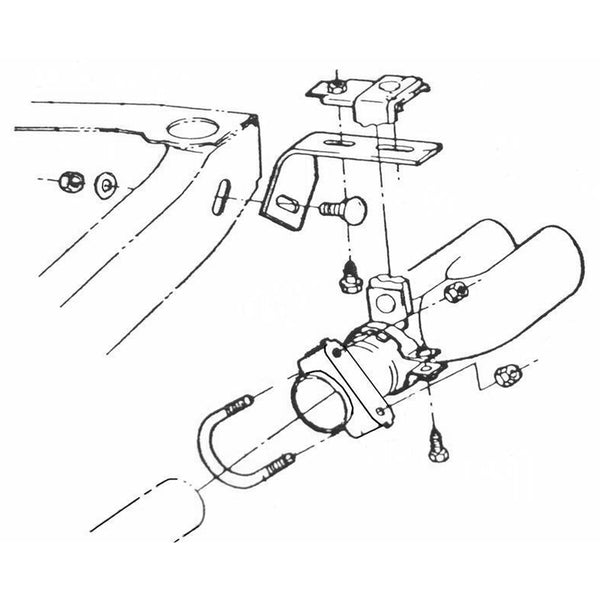1970-71 Pontiac GTO Rear Tail Pipe Hanger Brackets 2pc