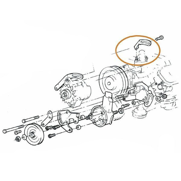 1969 Pontiac GTO Firebird Front and Rear Alternator Brackets and Hardware 7pc