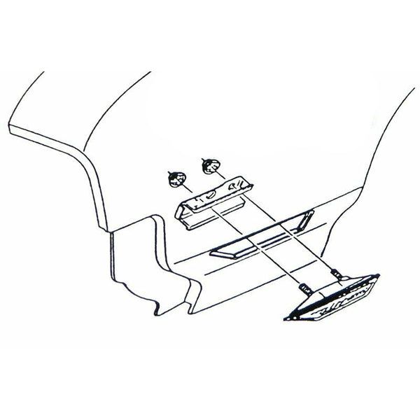 1970-72 Olds Cutlass, 442, F-85 Front Fender Marker Light Retainer 2pc