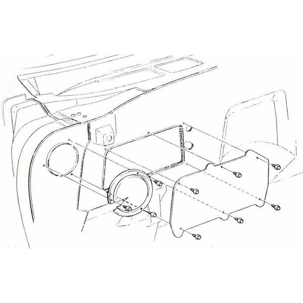 1964-72 GM A-Body 1967-69 GM F-Body 1968-74 GM X-body Non AC Heater Delete Plates