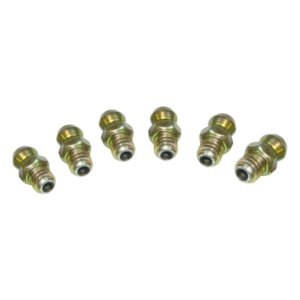 1964-72 GM tie rod End and center link grease fittings 6pc 2 large 4 small.