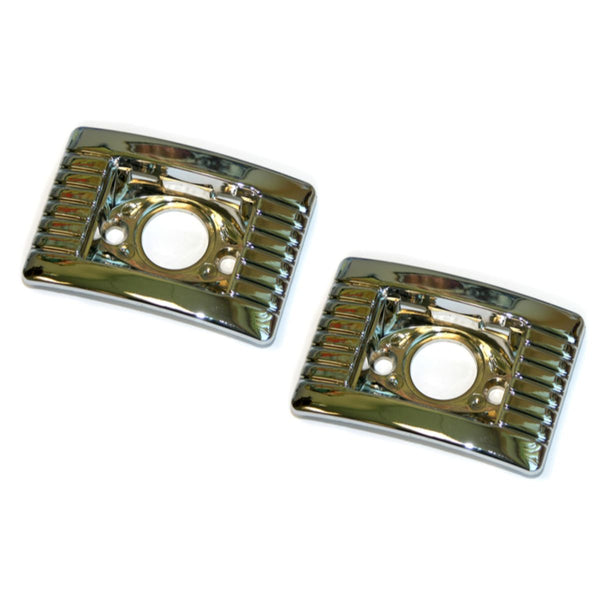 1964-72 GM A-Body Convertible Rear Arm Rest Light Bezel, Pair