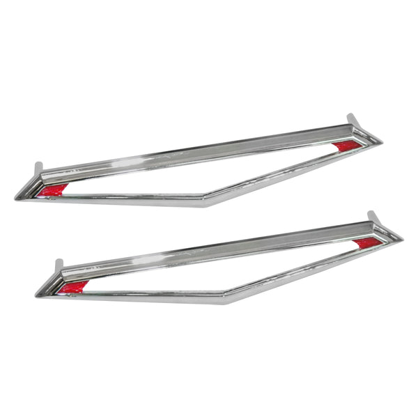 1969 GTO Rear Quarter Side Marker Bezel, Pair
