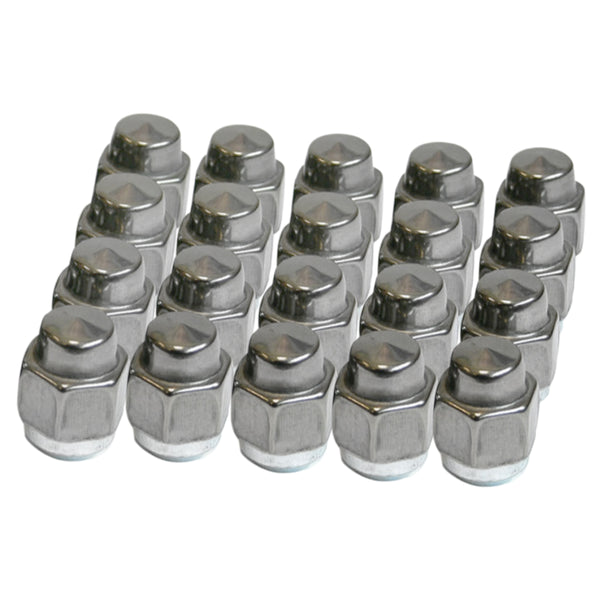1971-77 Pontiac Rally II & Honey Comb Lug Nut Stainless Capper, 7/16", 20pc