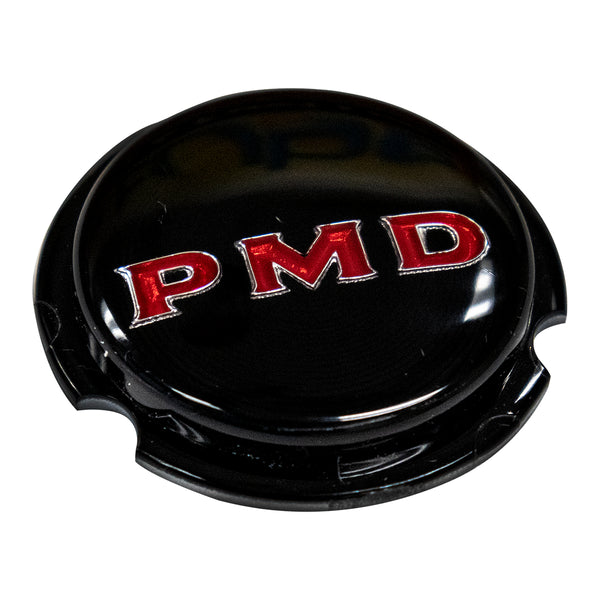 1967-70 Black PMD Rally II Lucite Center of Wheel Cap, 1pc