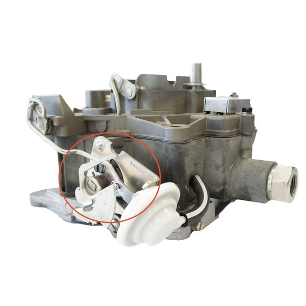 1967-71 Pontiac GTO Quadrajet Throttle Cable Arm With Idle Solenoid.