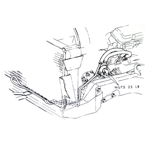 1969-72 Pontiac Grand Prix & GTO Power Steering Cooler Lines & Hold Down Clips