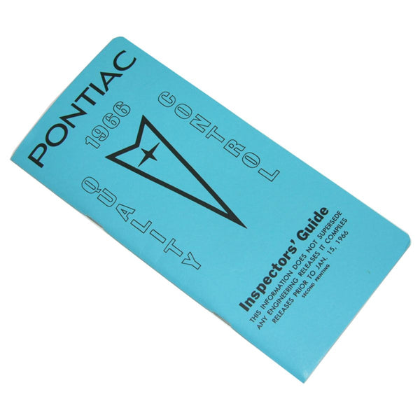 1966 Pontiac Full Size Inspectors Guide 1pc