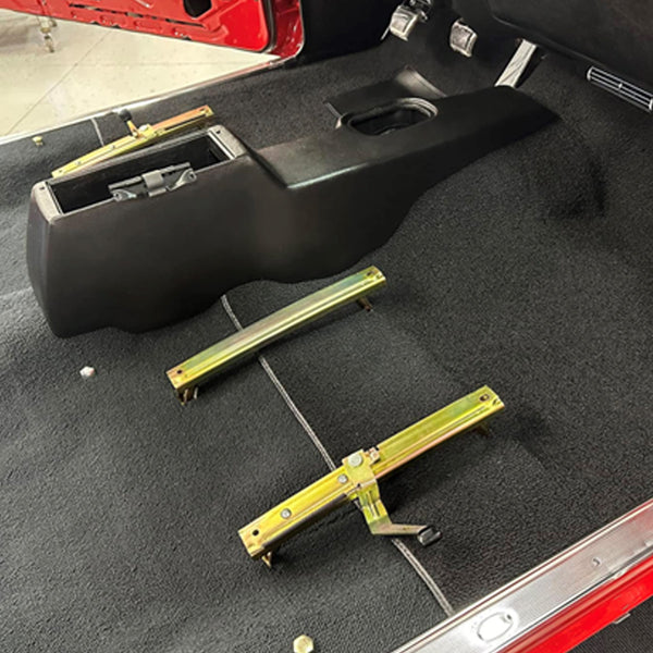 1966-72 GM A-Body Bucket Seat Tracks With Black Knobs- Passenger's Side 2pc