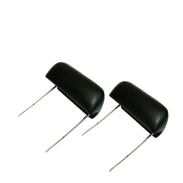 1969 GM A/X/B-Body Bucket Seat Head Rests- Black, Pair
