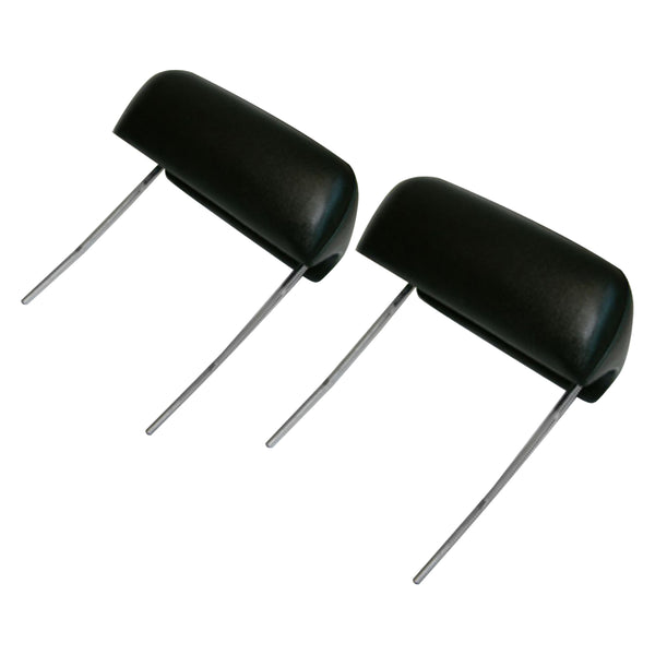 1970-72 GM A/X/B-Body Bucket Seat Headrests- Black, Pair