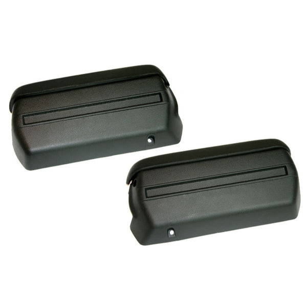 1968-72 GM A-Body Front Arm Rest Base & Pads Kit, 2 Bases, 2 Pads- Black