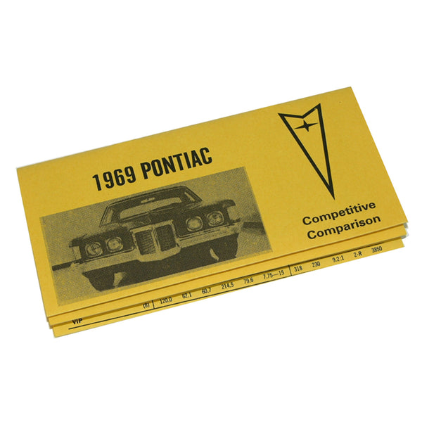 1969 GM Competitive Comparison Pricing 4" x 6-1/2" Booklet