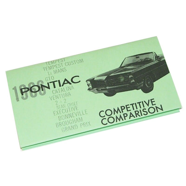 1966 Pontiac Competitive Comparison Pricing 4" x 6-1/2" Booklet