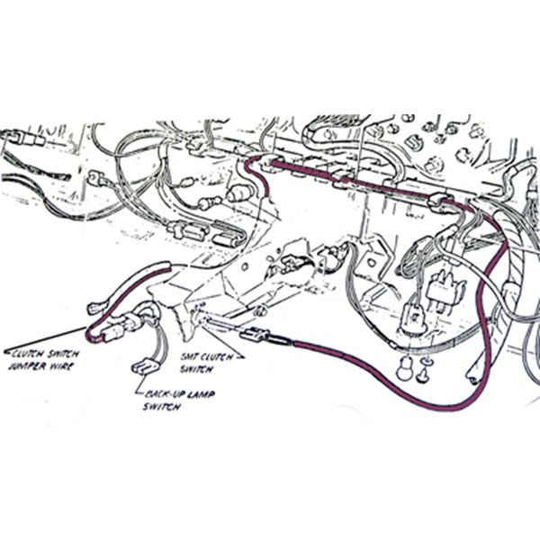 1969-72 Pontiac GTO Firebird Start Safety Clutch Switch Extension Wire