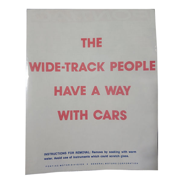 1974-76 Pontiac New Vehicle Window Price Sticker