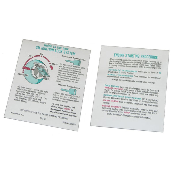 1969-72 Chevrolet Chevelle, El Camino, Monte Carlo Visor Start Sleeve 6" Long 1pc