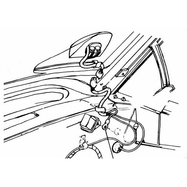 1967-72 Pontiac, GTO, Firebird Hood Tach Wire Harness Clip.