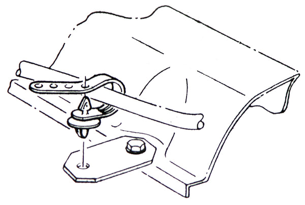 1968-72 Oldsmobile Adjusting Black Plastic Clip 1pc