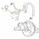 1968-72 Buick Skylark 350, 400, 455 Engine to Power Brakes Vacuum Line & Brass Fitting 2pc