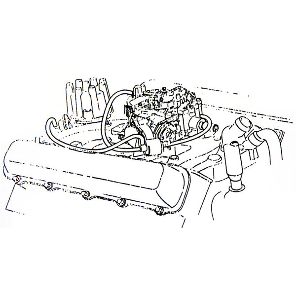1970 Oldsmobile Engine Vacuum Hose Kit 455/350 MT NO A/C, Color Hose