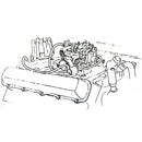 1970 Oldsmobile Engine Vacuum Hose Kit 455/350 MT NO A/C, Color Hose
