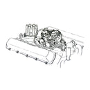 1970 Oldsmobile 455/350 with A/C, MT or Heavy Cooling, Color Hose Engine Vacuum Hose Kit