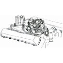1970 Oldsmobile Engine Vacuum Hose Kit 455/350 With A/C, MT Or Heavy Cooling, Black Hose