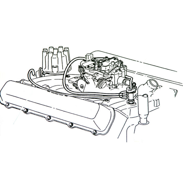 1971-72 Oldsmobile Engine Vacuum Hose Kit 455/350 Manual Trans, Color Hose