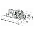 1971-72 Oldsmobile Engine Vacuum Hose Kit 455/350 Auto Trans, Black Hose