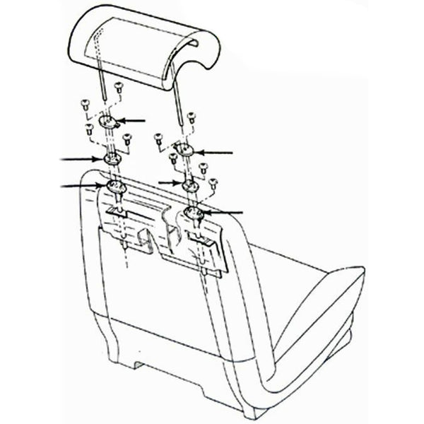 1964-77 Oldsmobile Cutlass 442 Seat Button Retainer 6pc