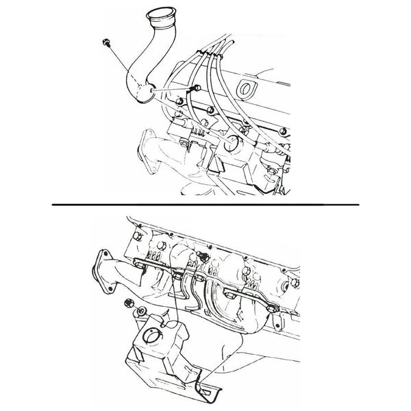1968-71 Oldsmobile Cutlass 400, 455 Hot Air Pipe Hardware 4pc