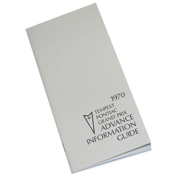 1970 Pontiac GTO (All Models) Advanced Information Guide 1pc