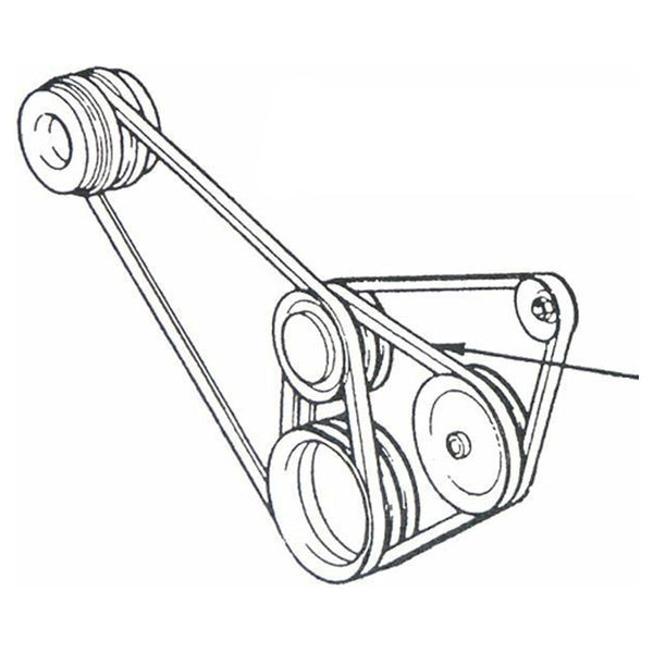 1968-70 Oldsmobile  400/455 with A/C Power Steering Belt  - 46" 1pc