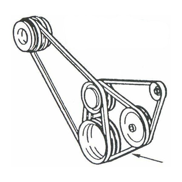 1971-72 Oldsmobile 455 with A/C Alternator Belt  -  59 1/2" 1pc